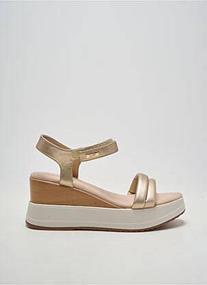 Sandales/nu pieds tissage satiné talon de 7 à 9cm or LPB LES PETITES BOMBES  femme