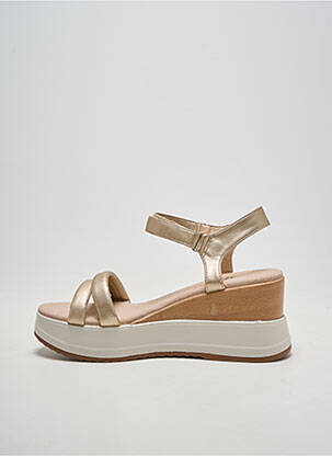 Sandales/nu pieds tissage satiné talon de 7 à 9cm or LPB LES PETITES BOMBES  femme