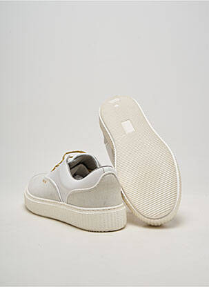 Baskets nubuck talon plat jusqu'à 3cm blanc ME.LAND femme