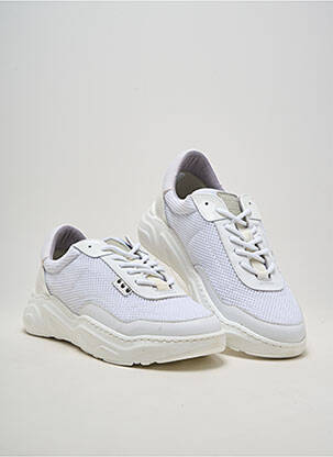 Baskets bout rond talon de 4 à 6cm blanc ME.LAND femme