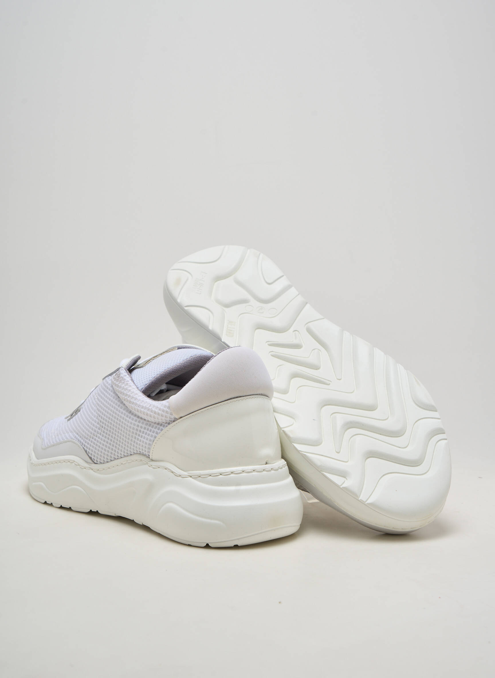 Baskets bout rond talon de 4 à 6cm blanc ME.LAND femme