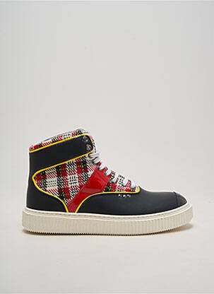 Baskets matière lisse bout rond noir ME.LAND homme