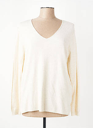 Pull coupe cintrée manches longues beige M & G MONOGRAM femme