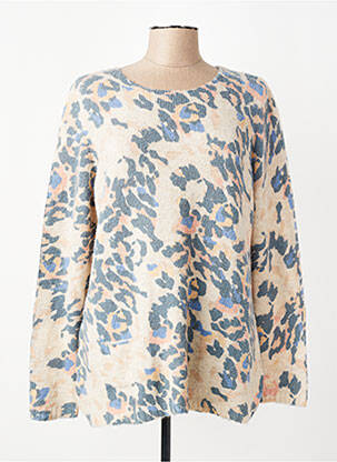 Pull coupe droite manches longues beige I.ODENA femme