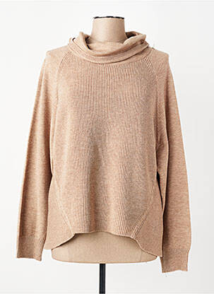 Pull tissage chiné manches longues beige BARBARA LEBEK femme