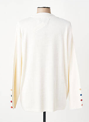 Pull coupe cintrée manches longues beige I.ODENA femme