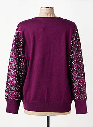 Pull stretch manches longues violet MICHA femme