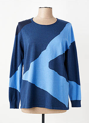 Pull coupe droite manches longues bleu BARBARA LEBEK femme