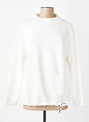 Pull stretch manches longues blanc BARBARA LEBEK femme