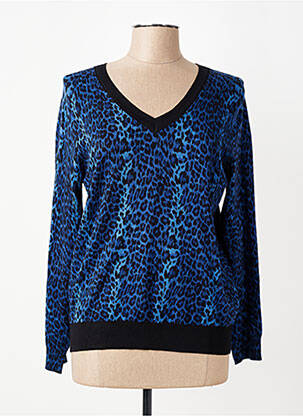 Pull col v manches longues bleu MERI & ESCA femme
