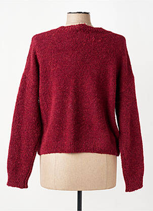 Pull col v manches longues rouge M & G MONOGRAM femme