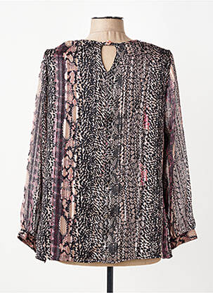 Blouse imprimé fantaisie manches longues noir MERI & ESCA femme