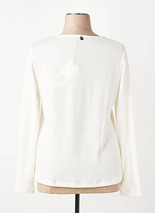 Pull coupe cintrée manches longues blanc MALOKA femme