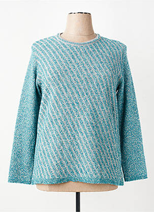 Pull coupe droite manches longues bleu I.ODENA femme