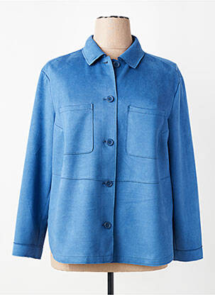 Chemisier coupe droite manches longues bleu BARBARA LEBEK femme