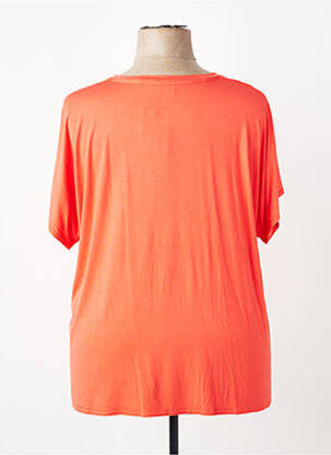 Top tissage jersey manches courtes orange GRIFFON femme
