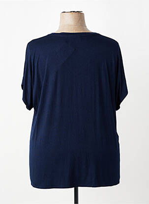 Top tissage jersey manches courtes bleu GRIFFON femme