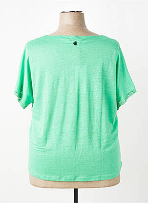 Top stretch manches courtes vert MALOKA femme