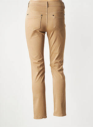 Pantalon slim stretch taille normale marron ANNA MONTANA femme