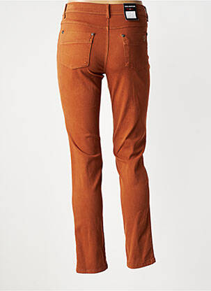 Pantalon slim stretch taille normale marron fonce ANNA MONTANA femme