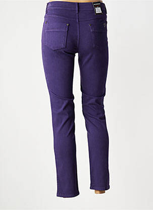 Pantalon slim stretch taille normale violet ANNA MONTANA femme