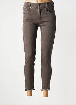 Jeans coupe slim tissage brut taille normale gris ANNA MONTANA femme