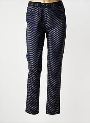 Pantalon slim taille élastique taille normale bleu ANNA MONTANA femme