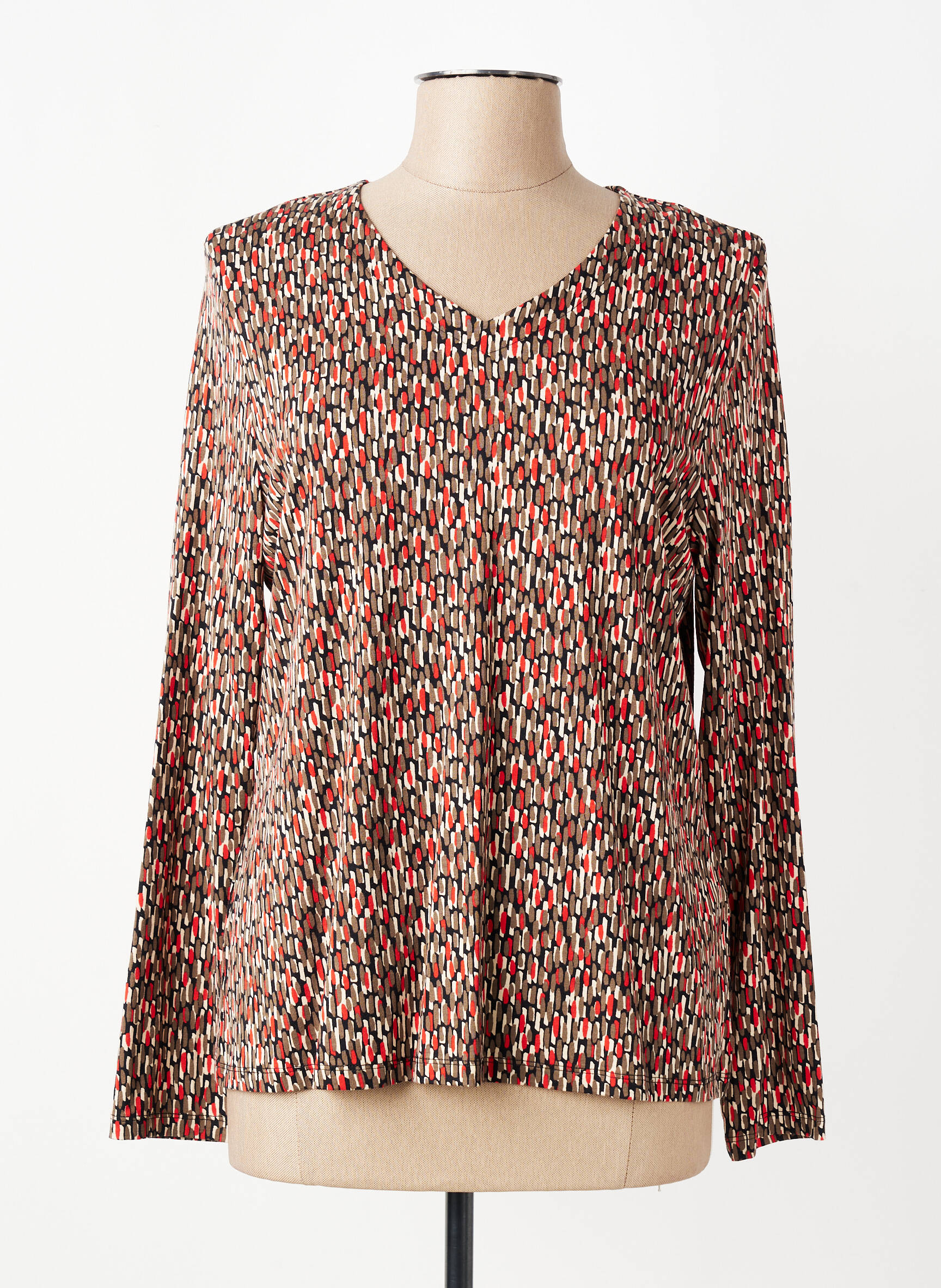Top tissage jersey manches longues noir BARBARA LEBEK femme
