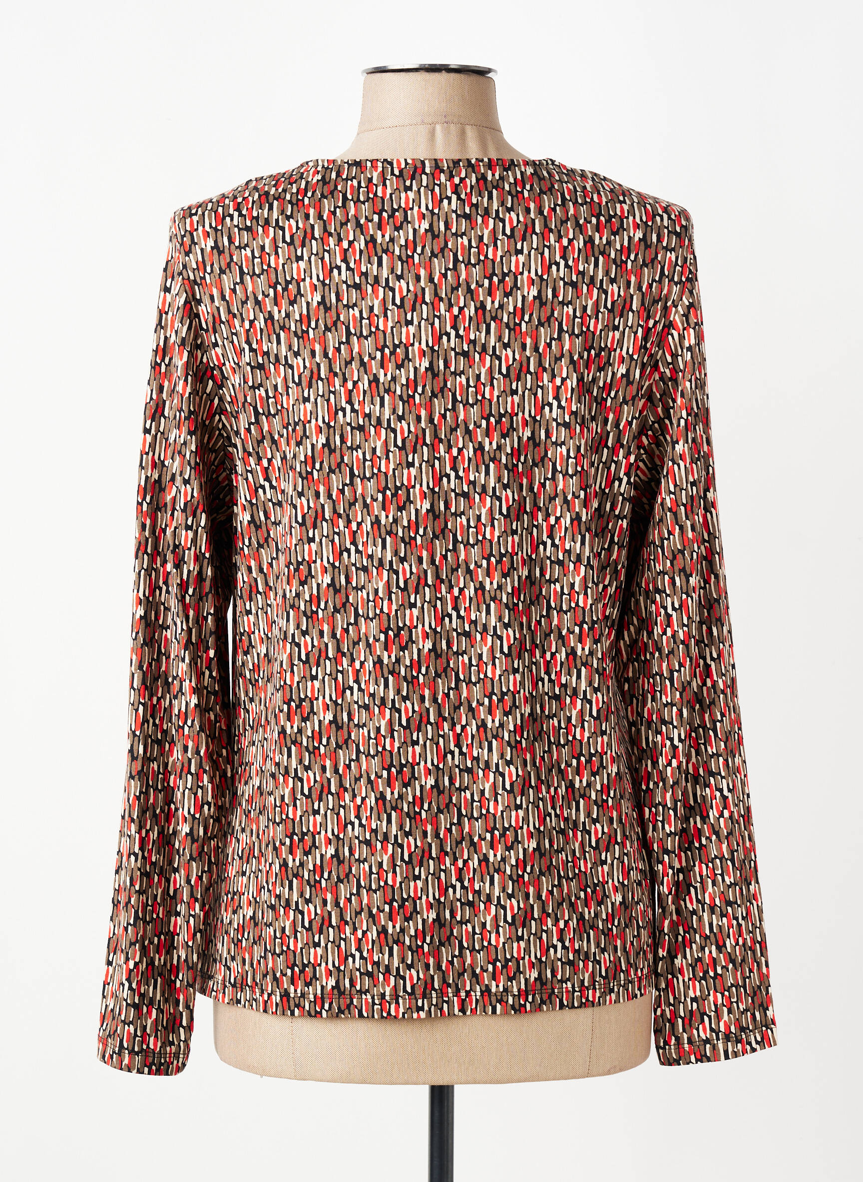 Top tissage jersey manches longues noir BARBARA LEBEK femme