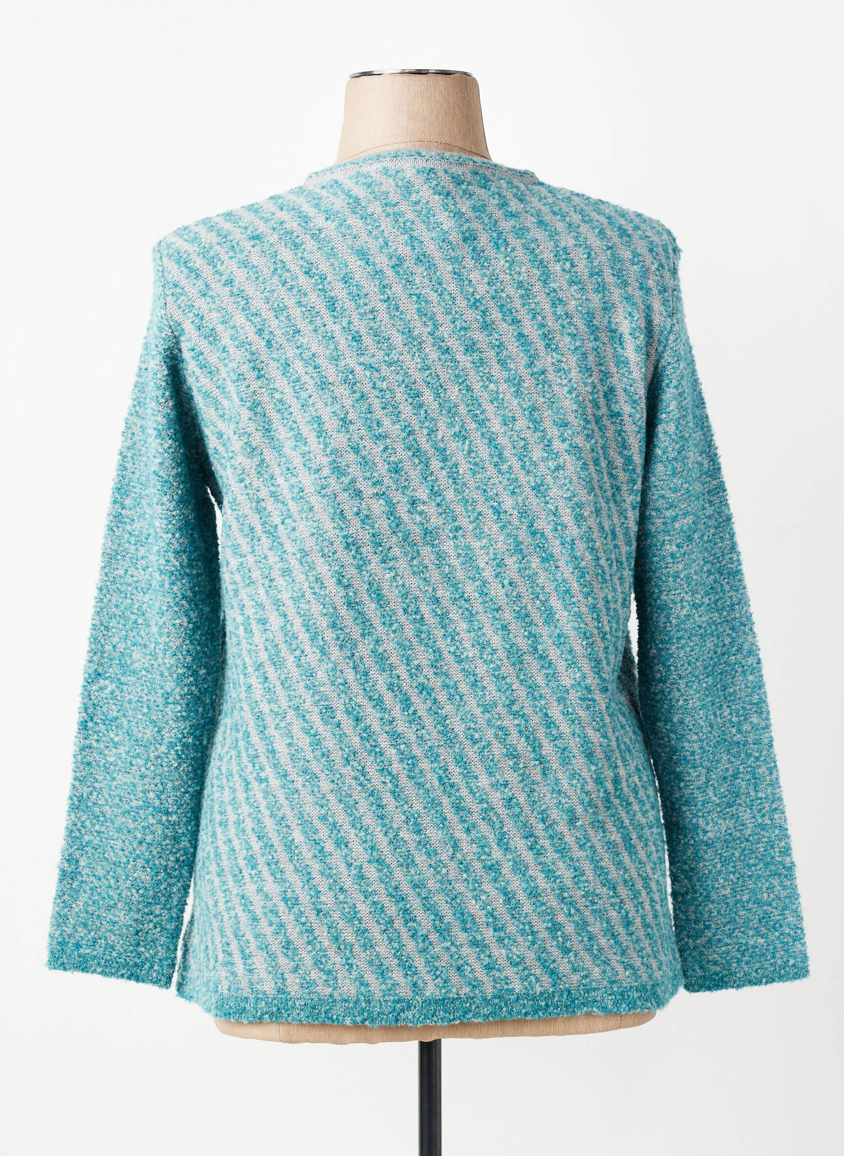 Pull coupe droite manches longues bleu I.ODENA femme