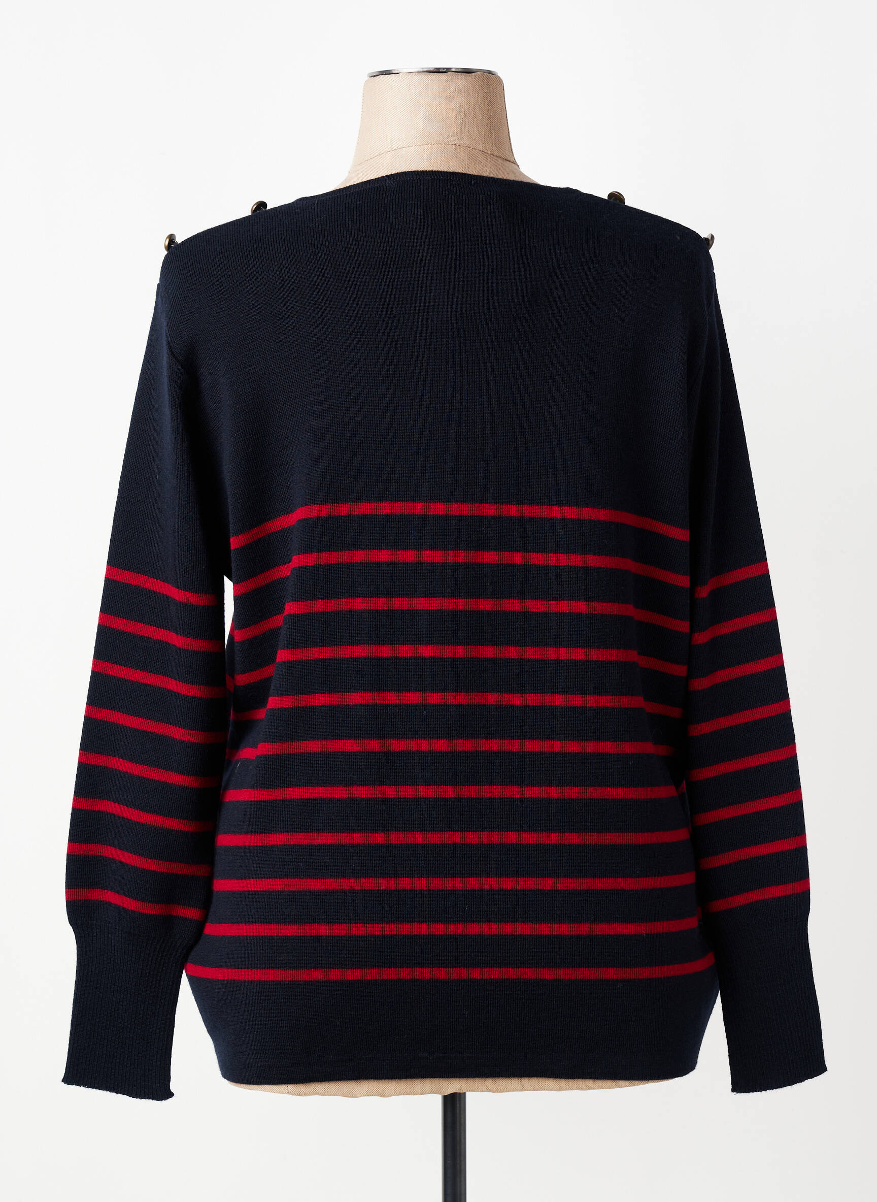 Pull stretch manches longues bleu I.ODENA femme