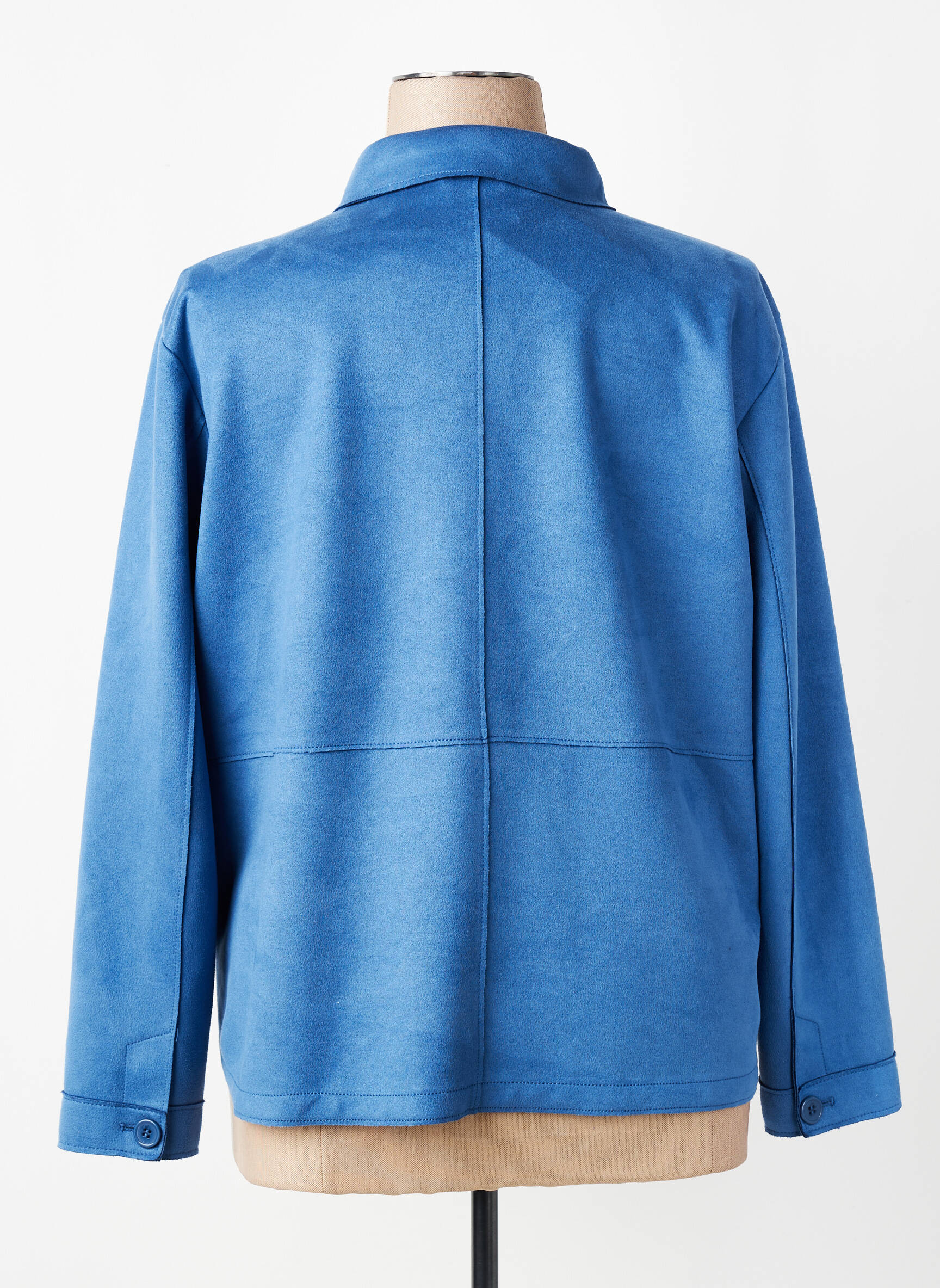 Chemisier coupe droite manches longues bleu BARBARA LEBEK femme