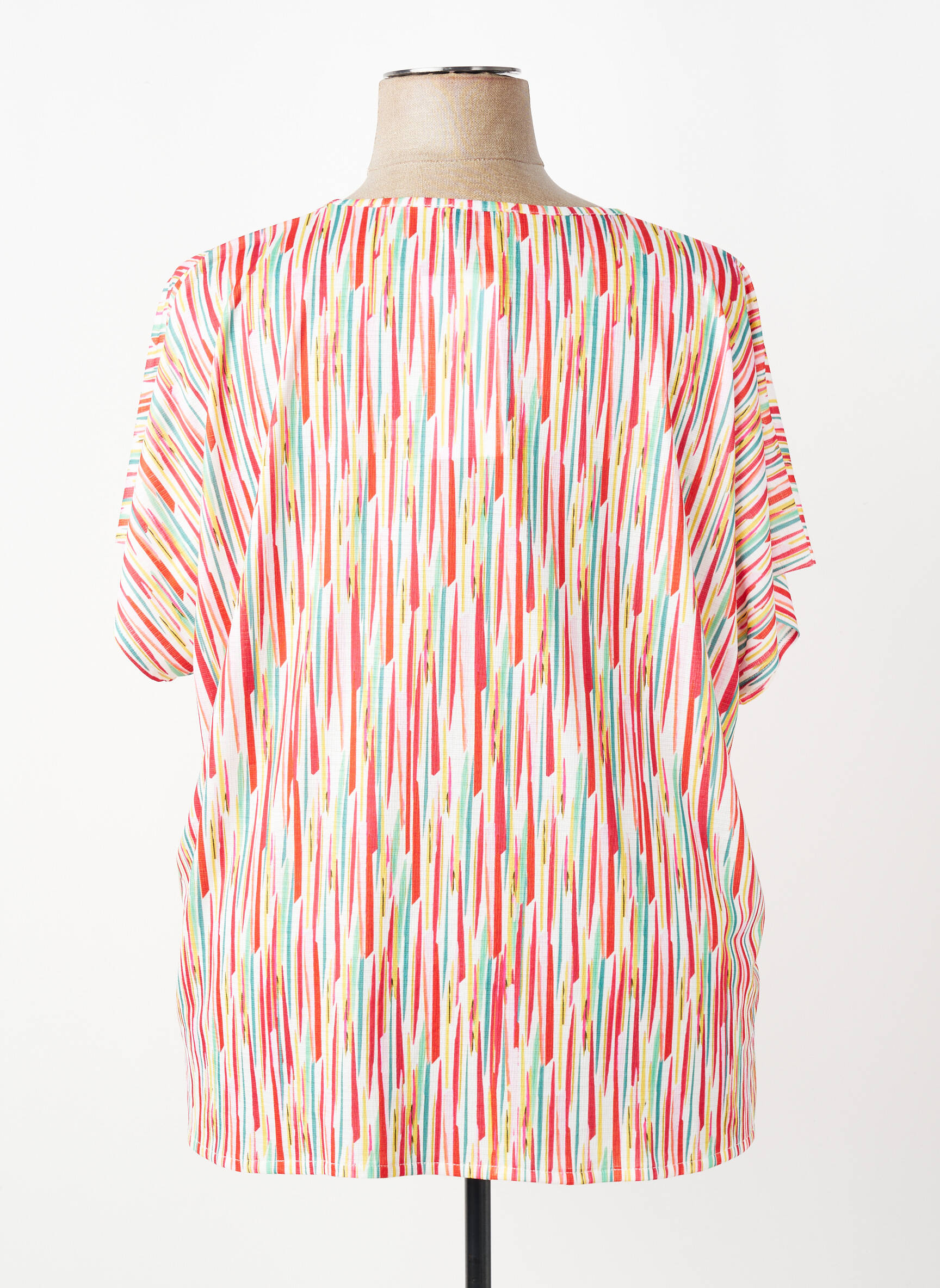 Top imprimé fantaisie manches courtes blanc GRIFFON femme
