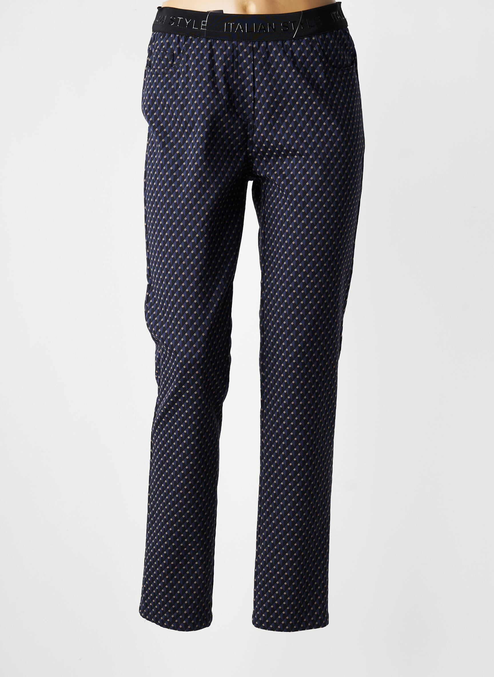 Pantalon slim taille élastique taille normale bleu ANNA MONTANA femme