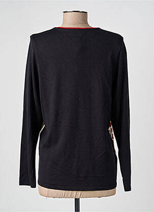 Pull coupe droite manches longues noir GUY DUBOUIS femme