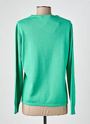 Pull coupe droite manches longues vert I.ODENA femme