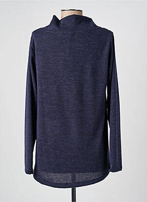 Pull coupe droite manches longues bleu MALOKA femme