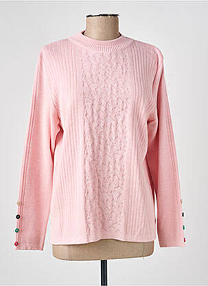 Pull coupe droite manches longues rose I.ODENA femme