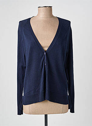 Gilet manches longues fermeture boutonnée sur le devant bleu BARBARA LEBEK femme