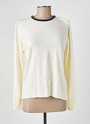 Pull coupe cintrée manches longues beige I.ODENA femme
