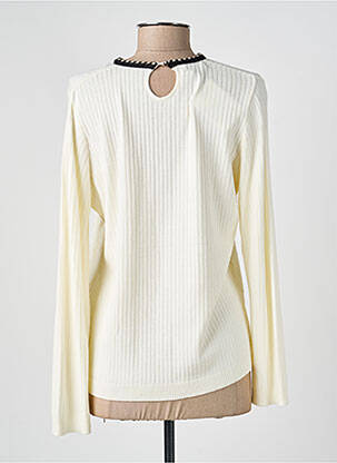 Pull coupe cintrée manches longues beige I.ODENA femme