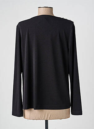 Top col v manches longues noir GRIFFON femme
