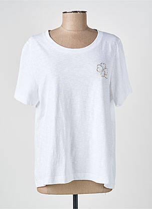 T-shirt coupe droite manches courtes blanc GRIFFON femme
