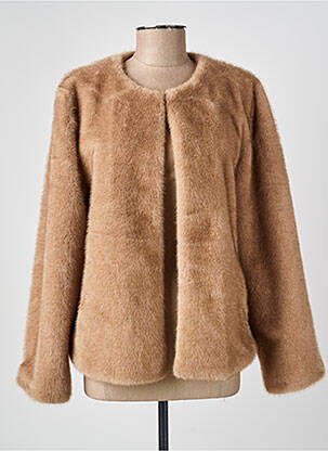 Veste casual col rond beige MICHA femme