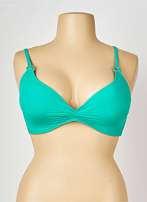 Haut de maillot de bain bretelles élastiquées vert TRIUMPH femme