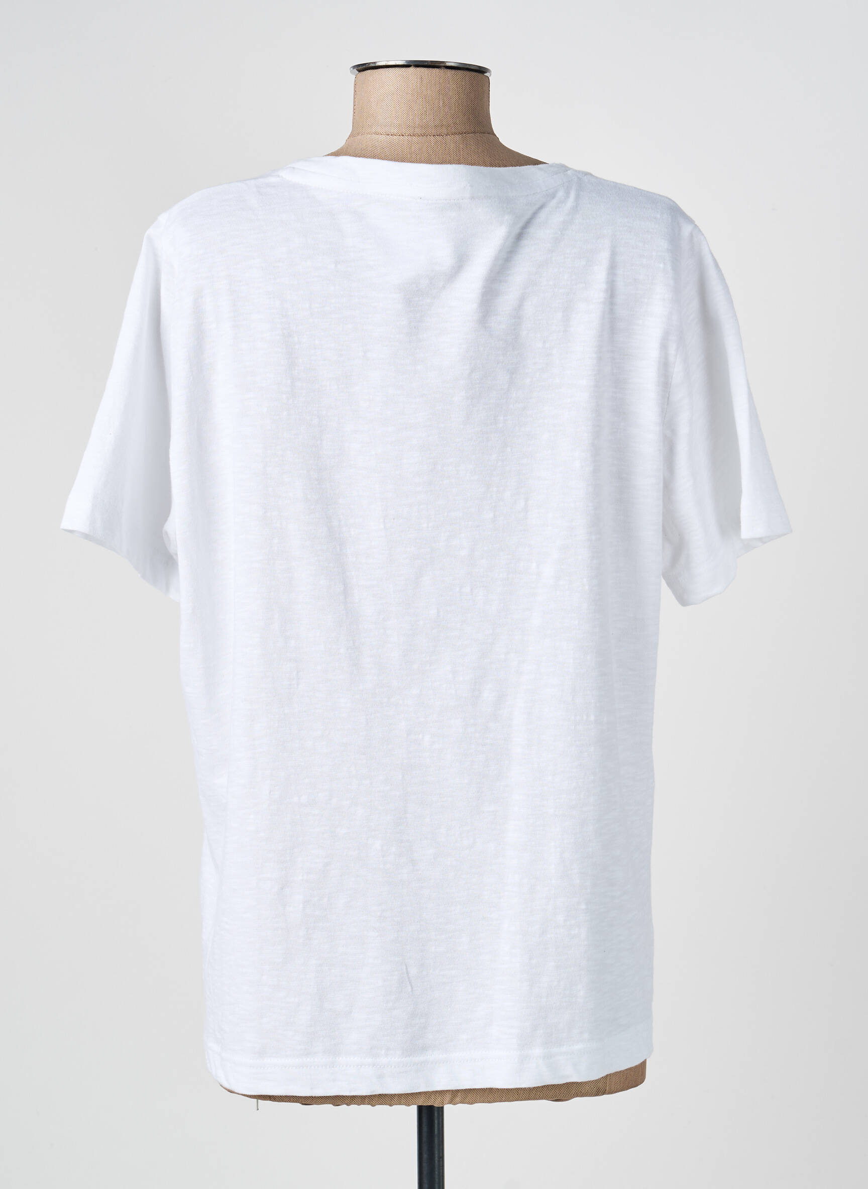 T-shirt coupe droite manches courtes blanc GRIFFON femme