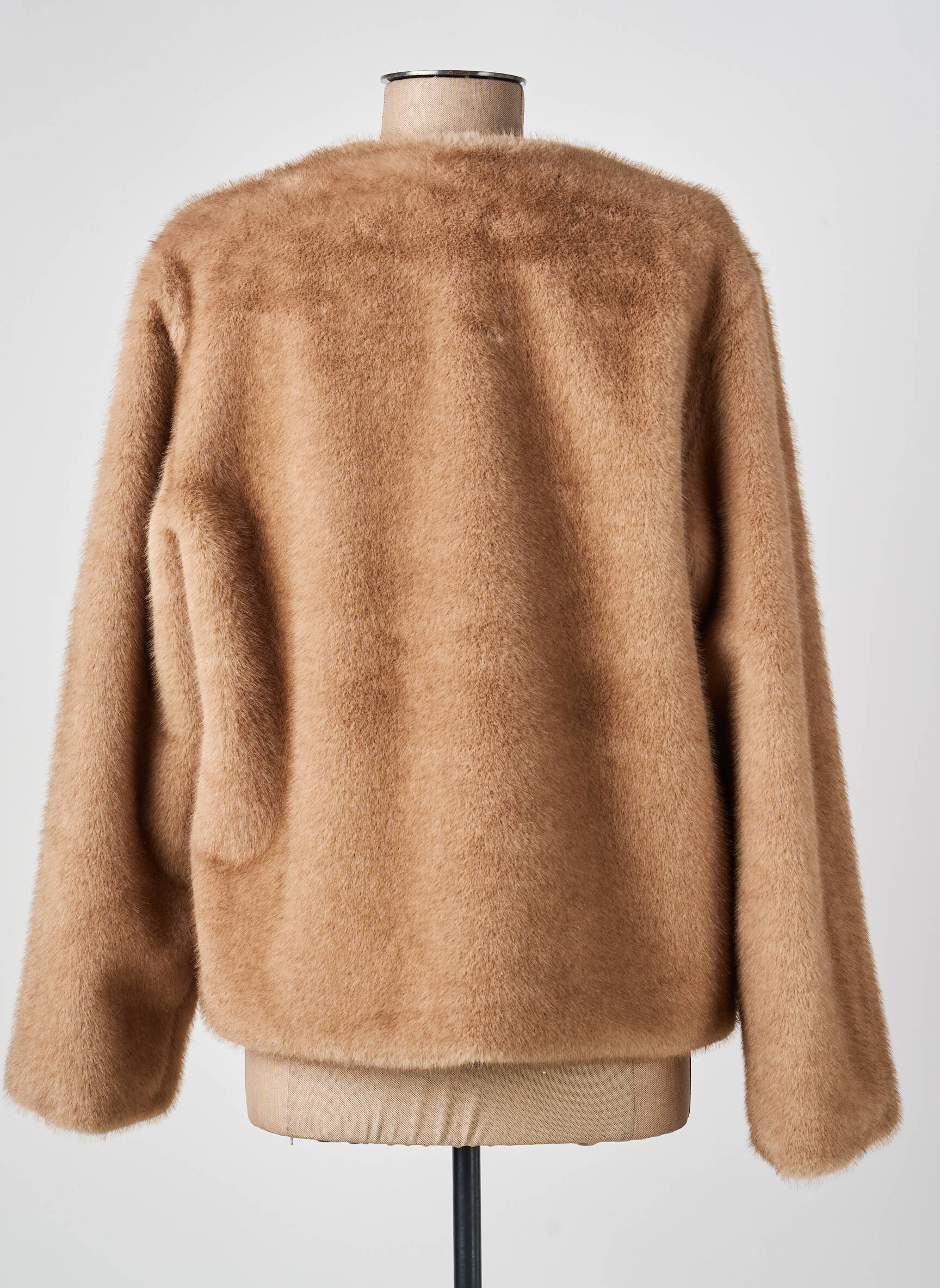Veste casual col rond beige MICHA femme