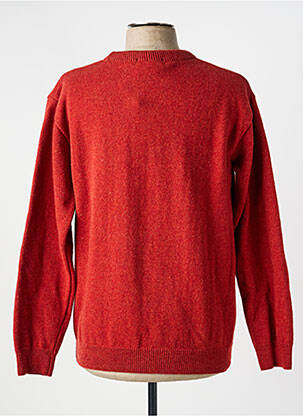 Pull col rond manches longues orange LOUIS VICTOR homme
