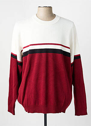Pull col rond manches longues rouge LEE COOPER homme