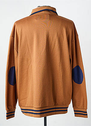 Pull col polo manches longues marron LEE COOPER homme